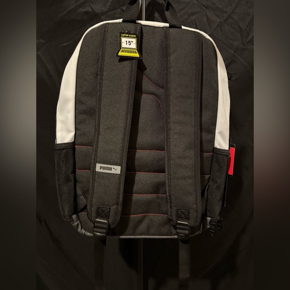 PUMA Black and White Backpack, 15” laptop compatible - Picture 3 of 5